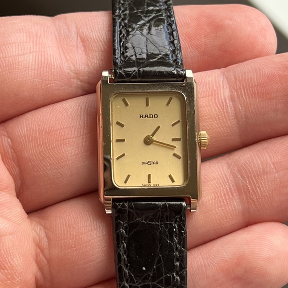 Rado Diastar Watch Women's Black Gold